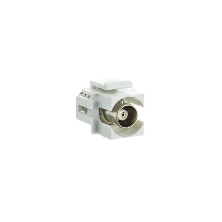 Cable Wholesale Keystone Insert, BNC Coupler Female, White, 50 Ohm 330-120WH
